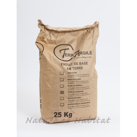 ENDUIT DE BASE OCRE DU LAURAGAIS 25 KG